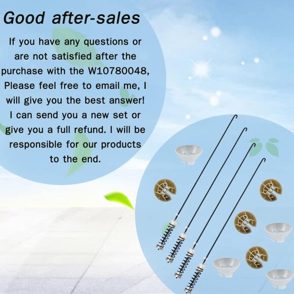 W10780048 AP5971398 Washer Suspension Kit compatible with Whirlpool Maytag - Picture 6 of 7